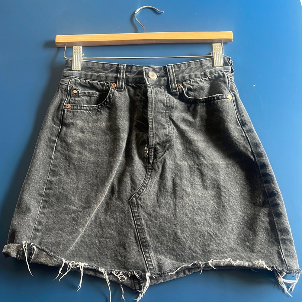 Black jean skirt